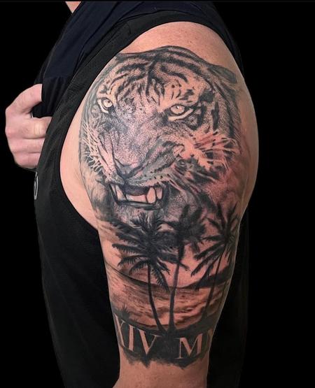 Tattoos - Brennan Walker Tiger Cover-Up - 144734